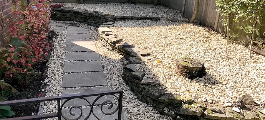 Overgrown garden restoration – after